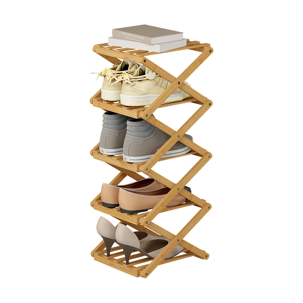 Vicco Scarpiera Bambù 26 x 68.5 cm con 5 scomparti