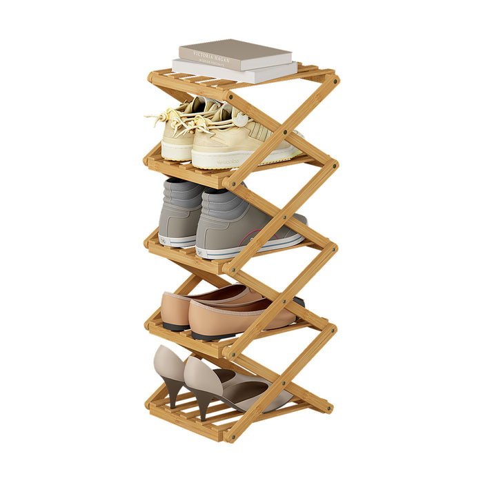 Vicco Scarpiera Bambù 26 x 68.5 cm con 5 scomparti