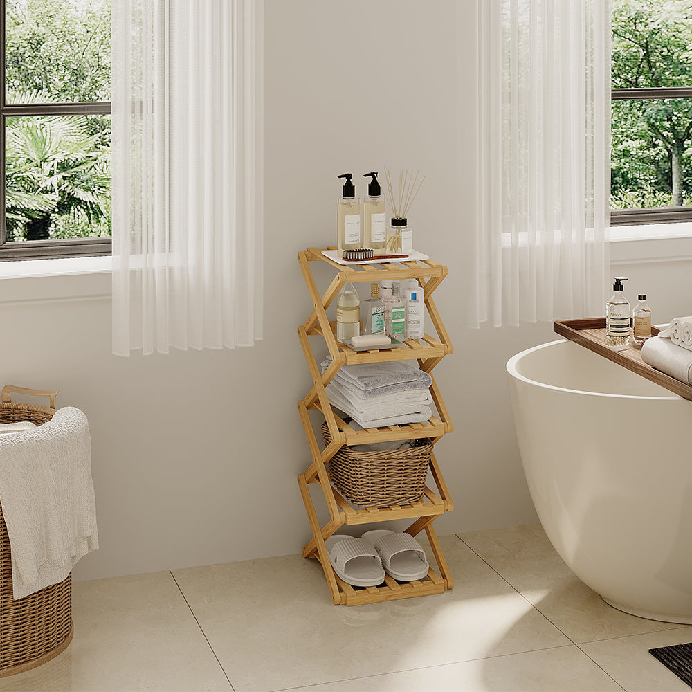 Vicco Scarpiera Bambù 26 x 68.5 cm con 5 scomparti