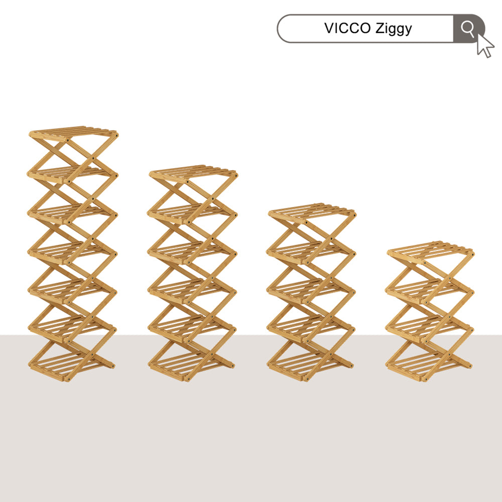 Vicco Scarpiera Bambù 26 x 68.5 cm con 5 scomparti