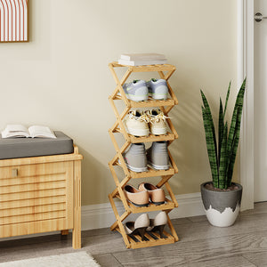 Vicco Scarpiera Bambù 26 x 83.5 cm con 6 scomparti