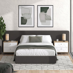 Vicco Comodino Artigianale/Bianco Set di 2