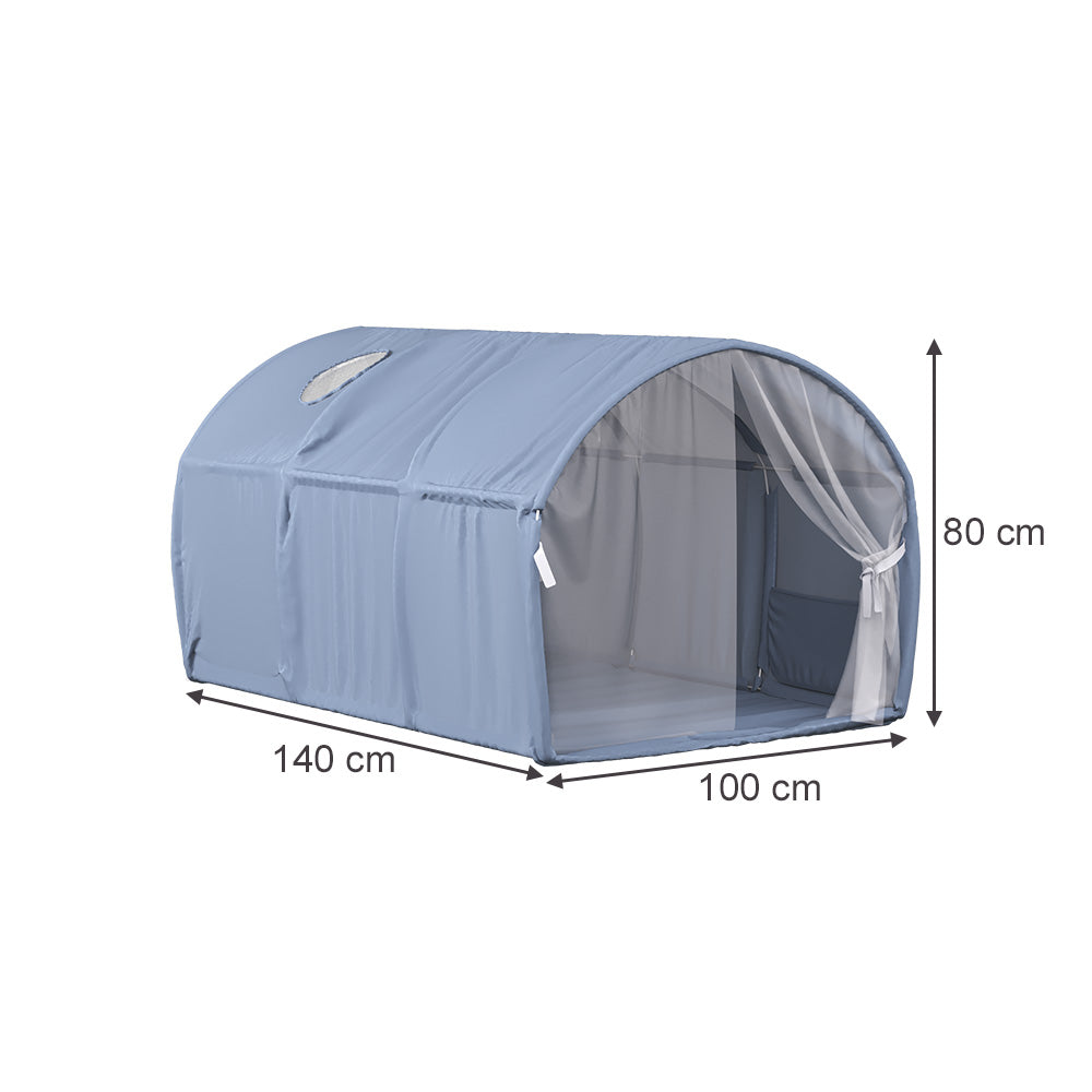 Vitalispa Tenda a tunnel Blu 100 x 80 cm con finestra e rete