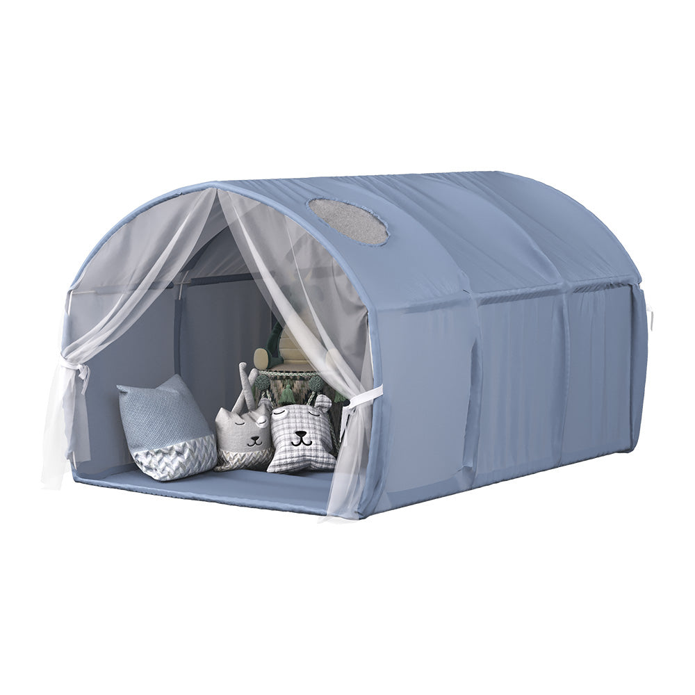 Vitalispa Tenda a tunnel Blu 100 x 80 cm con finestra e rete