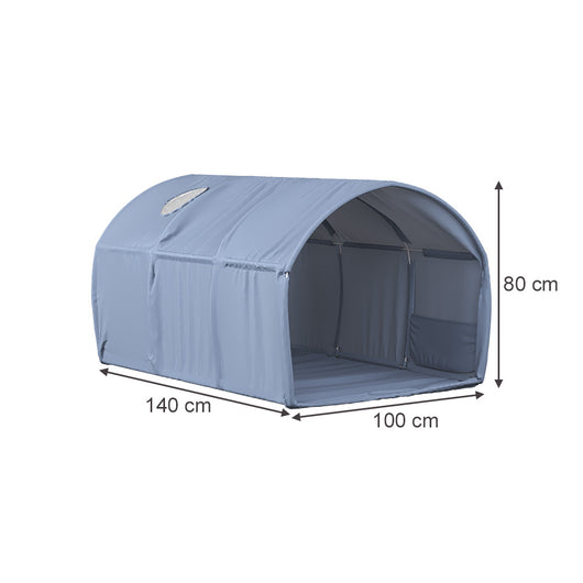 Vitalispa Tenda a tunnel Blu 100 x 80 cm con finestra