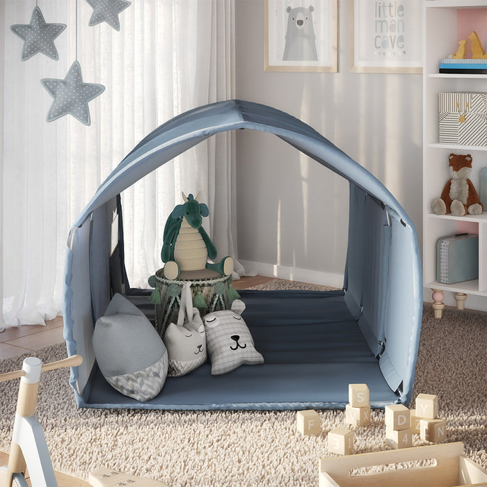 Vitalispa Tenda a tunnel Blu 100 x 80 cm con finestra