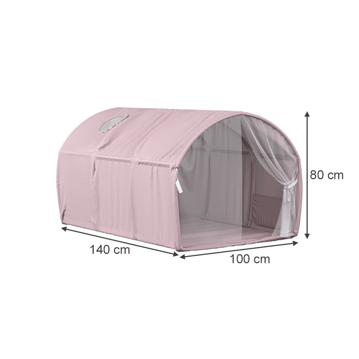 Vitalispa Tenda a tunnel rosa 100 x 80 cm con finestra e rete