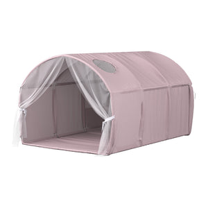 Vitalispa Tenda a tunnel rosa 100 x 80 cm con finestra e rete