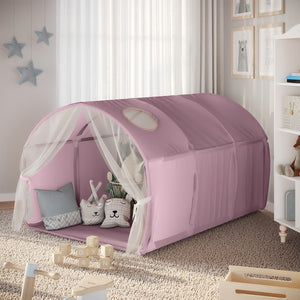 Vitalispa Tenda a tunnel rosa 100 x 80 cm con finestra e rete