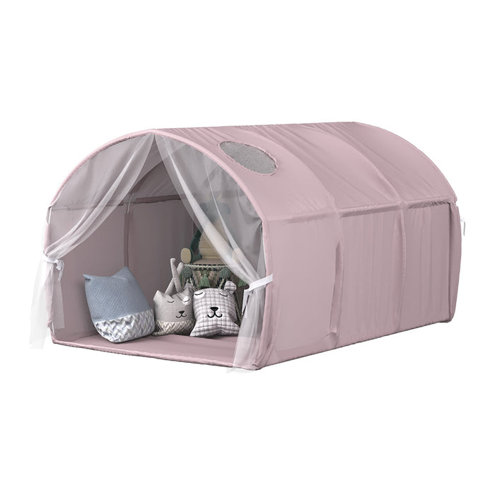 Vitalispa Tenda a tunnel rosa 100 x 80 cm con finestra e rete