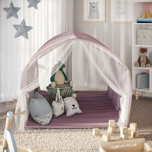 Vitalispa Tenda a tunnel rosa 100 x 80 cm con finestra e rete