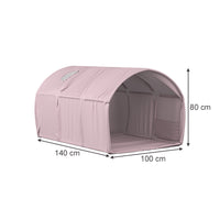 Vitalispa Tenda a tunnel rosa 100 x 80 cm con finestra