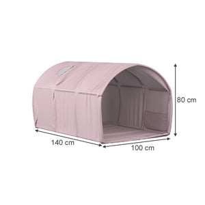 Vitalispa Tenda a tunnel rosa 100 x 80 cm con finestra