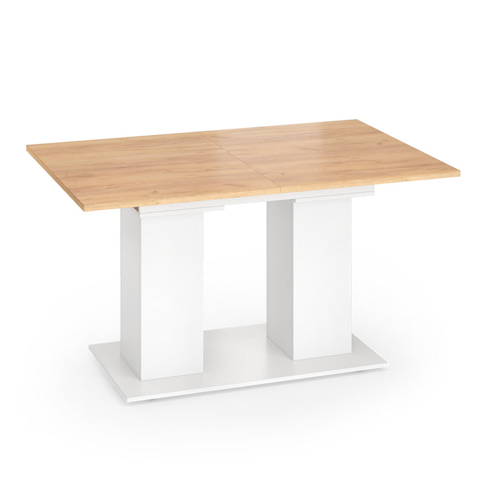 Vicco tavolo da pranzo allungabile Rovere bianco/dorato 140 x 90 cm