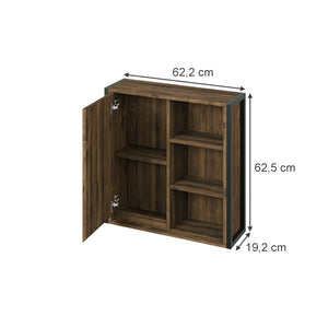 Vicco Specchio contenitore bagno Quercia/nero 62.2 x 62.5 cm con 1 porta a specchio