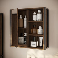 Vicco Specchio contenitore bagno Quercia/nero 62.2 x 62.5 cm con 1 porta a specchio