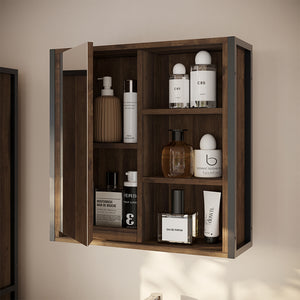 Vicco Specchio contenitore bagno Quercia/nero 62.2 x 62.5 cm con 1 porta a specchio