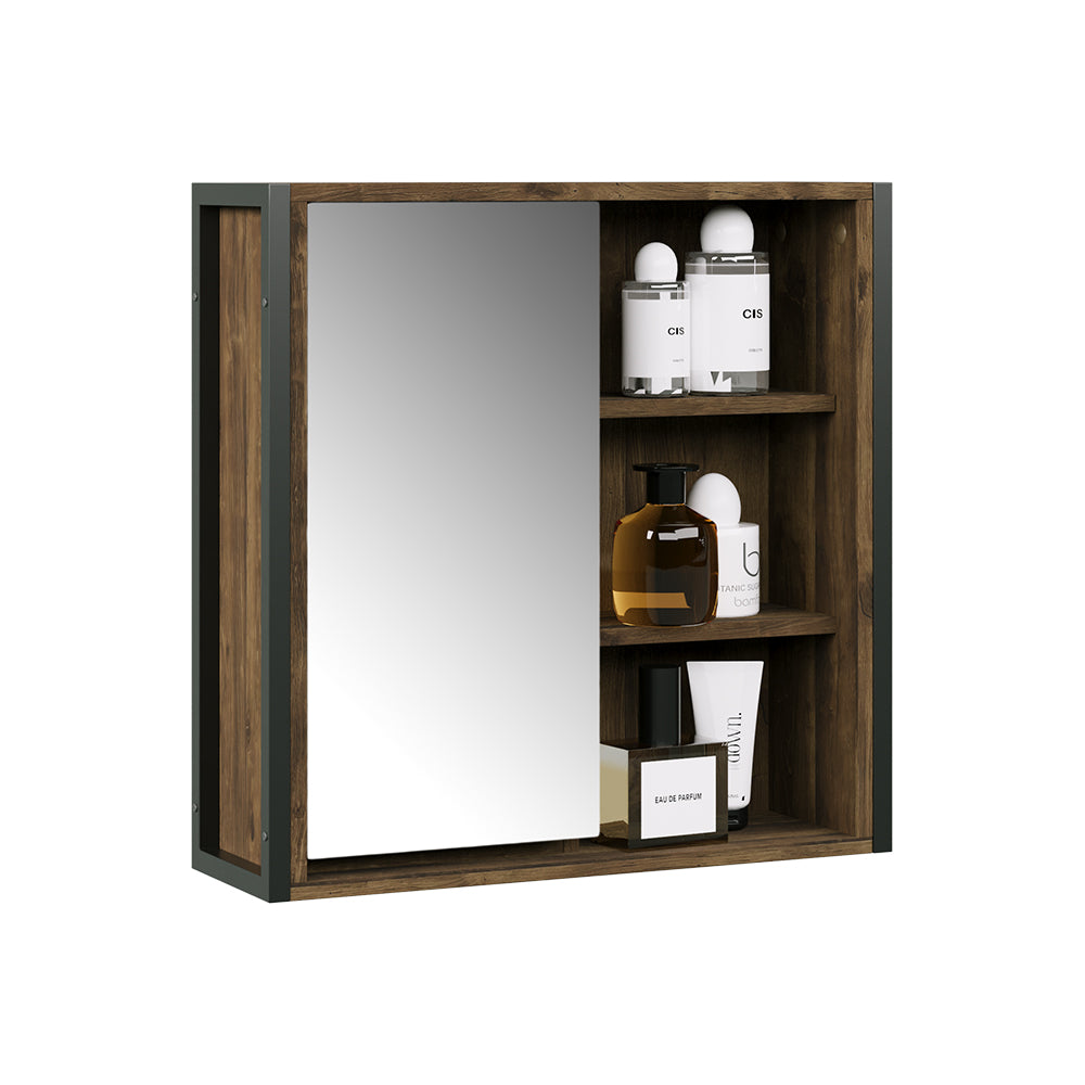 Vicco Specchio contenitore bagno Quercia/nero 62.2 x 62.5 cm con 1 porta a specchio