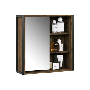 Vicco Specchio contenitore bagno Quercia/nero 62.2 x 62.5 cm con 1 porta a specchio