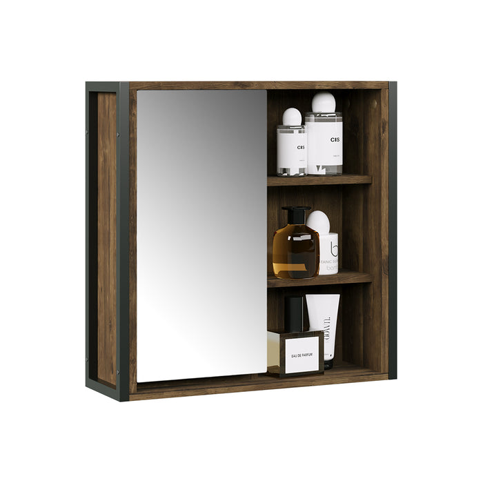 Vicco Specchio contenitore bagno Quercia/nero 62.2 x 62.5 cm con 1 porta a specchio