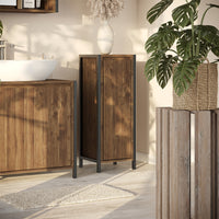 Vicco mobiletto bagno Quercia/nero 30 x 80 cm con 3 scomparti