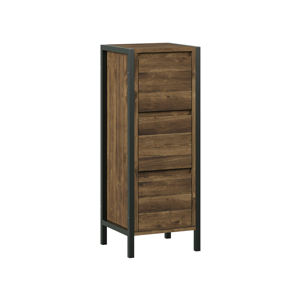 Vicco mobiletto bagno Quercia/nero 30 x 80 cm con 3 cassetti