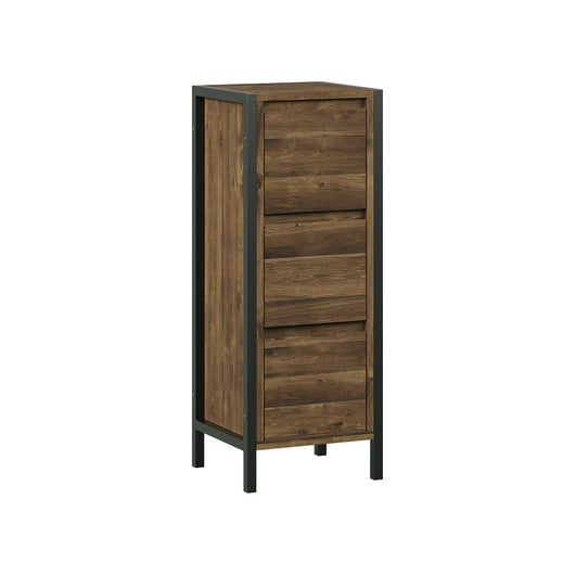 Vicco mobiletto bagno Quercia/nero 30 x 80 cm con 3 cassetti