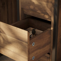 Vicco mobiletto bagno Quercia/nero 30 x 80 cm con 3 cassetti