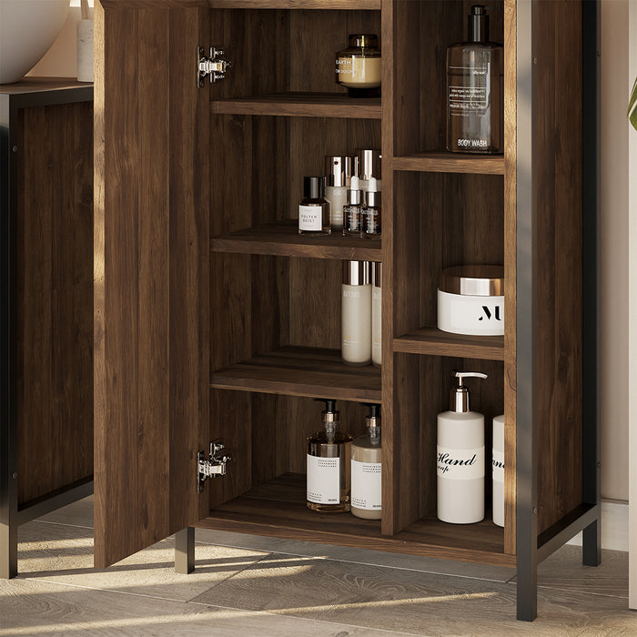 Vicco Set di mobili da bagno Quercia/nero 3 parti