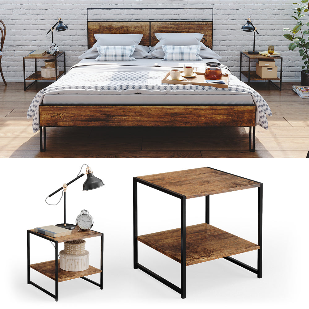 Vicco Comodini camera da letto Legno antico Set di 2