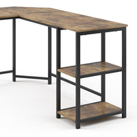 Vicco Scrivania ad angolo Legno antico 138 x 50 cm