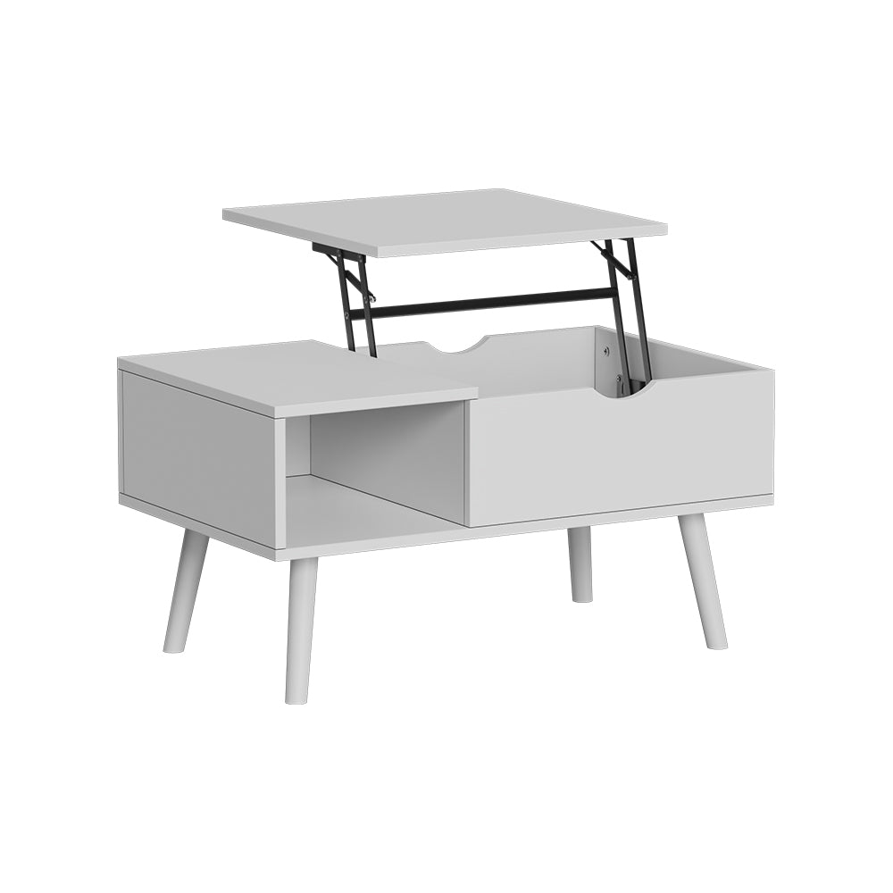 Vicco tavolino soggiorno Bianco 76 x 45 cm con funzione di sollevamento