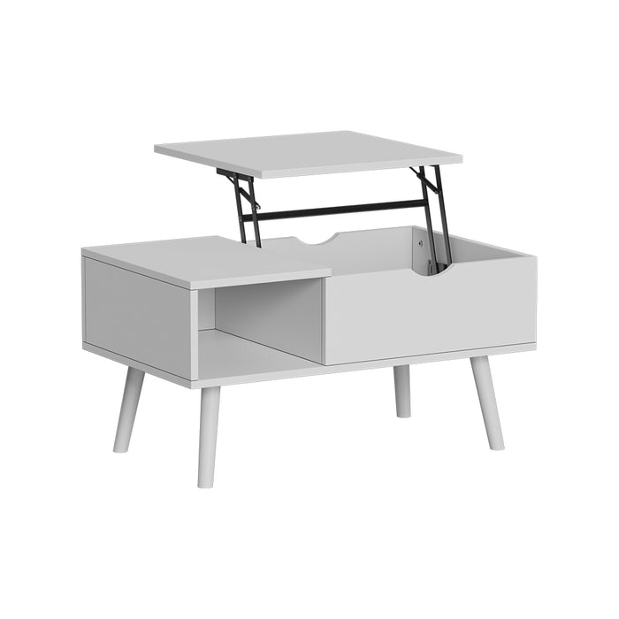 Vicco tavolino soggiorno Bianco 76 x 45 cm con funzione di sollevamento