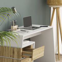 Vicco Scrivania Bianco/quercia 105 x 50 cm con 3 cassetti