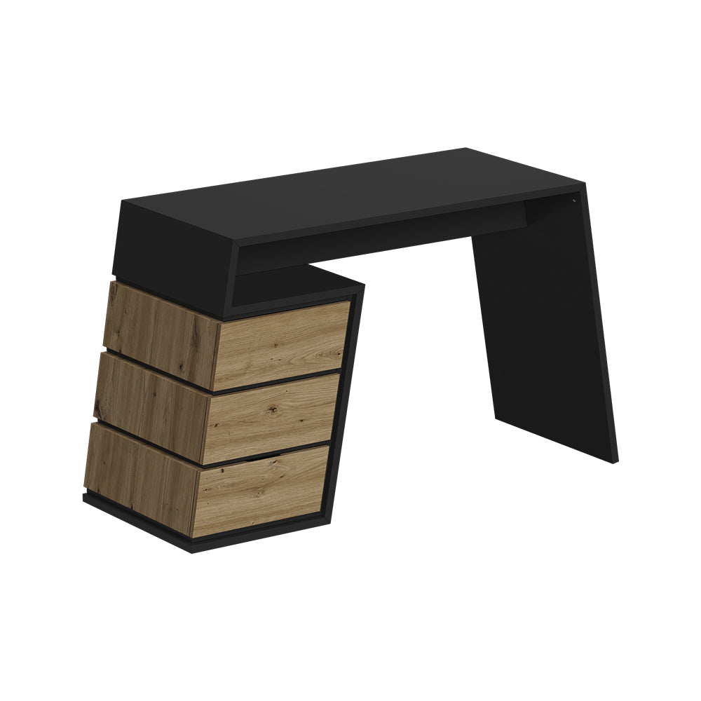 Vicco Scrivania Antracite/quercia 105 x 50 cm con 3 cassetti