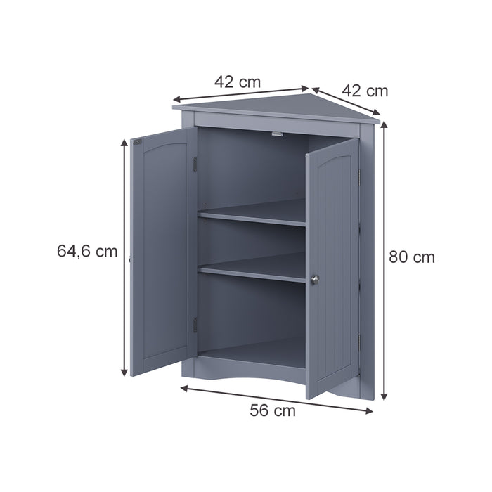 Vicco mobiletto bagno Grigio 56 x 80 cm con 2 porte