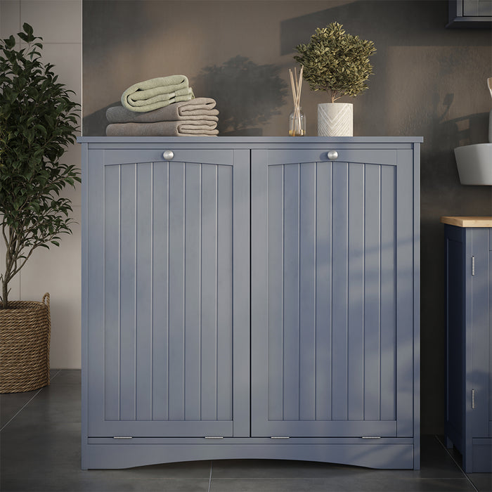 Vicco armadietto da bagno con portabiancheria Grigio 83 x 80 cm con 2 cesti per la biancheria