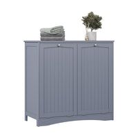 Vicco armadietto da bagno con portabiancheria Grigio 83 x 80 cm con 2 cesti per la biancheria