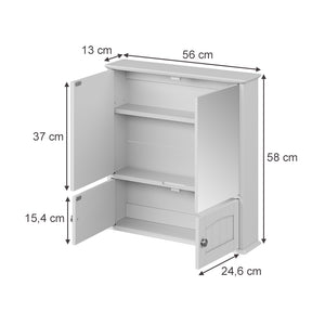 Vicco Specchio contenitore bagno Bianco 56 x 58 cm