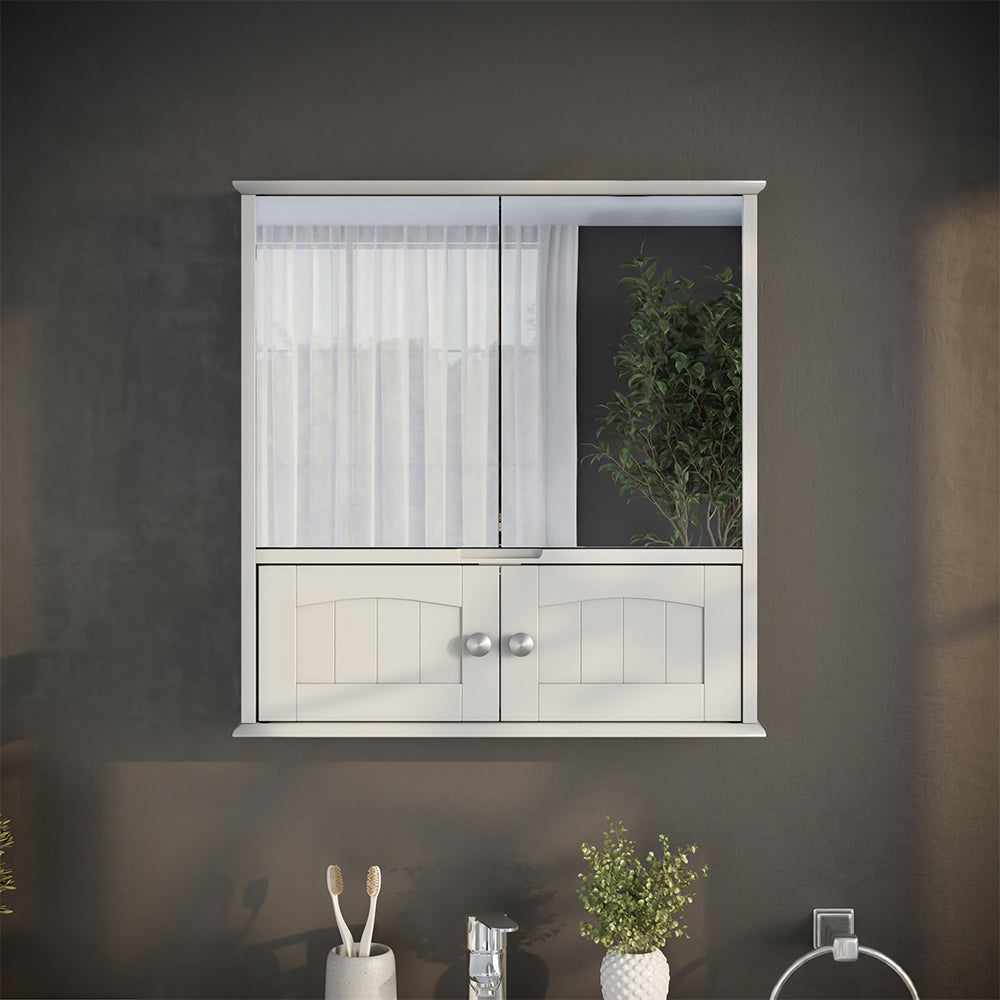 Vicco Specchio contenitore bagno Bianco 56 x 58 cm