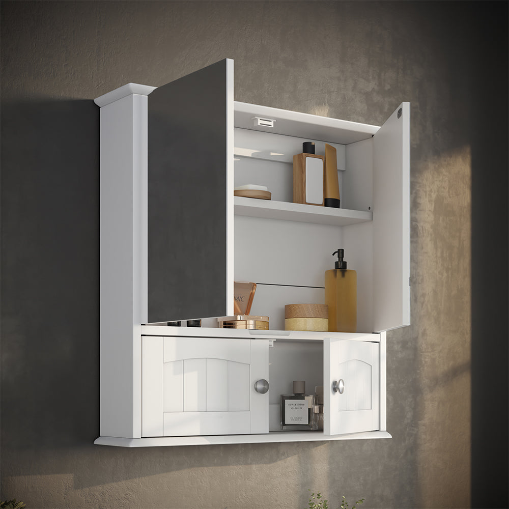 Vicco Specchio contenitore bagno Bianco 56 x 58 cm