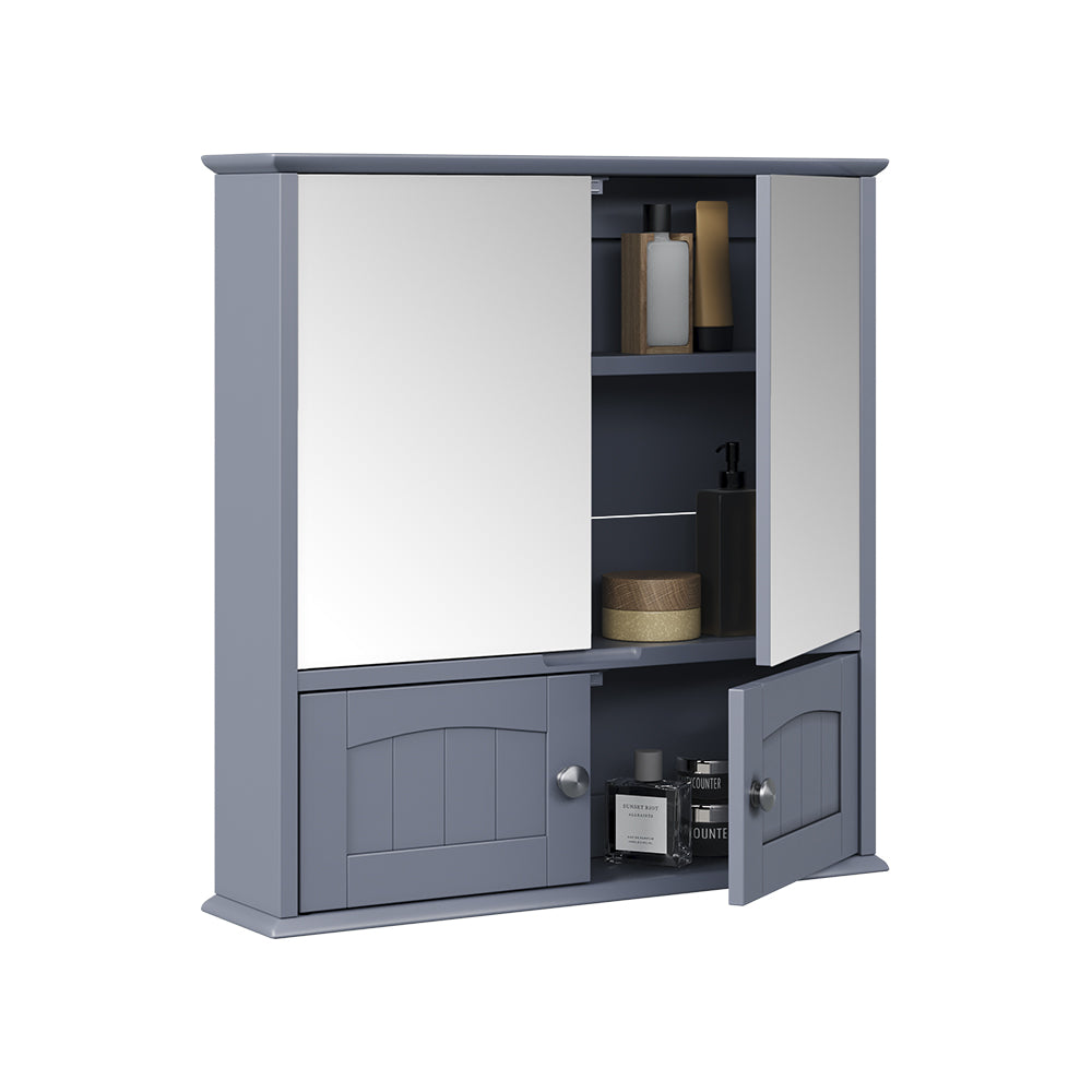 Vicco Specchio contenitore bagno Grigio 56 x 58 cm