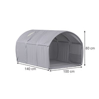 Vitalispa Tenda a tunnel Grigio 100 x 80 cm con finestra