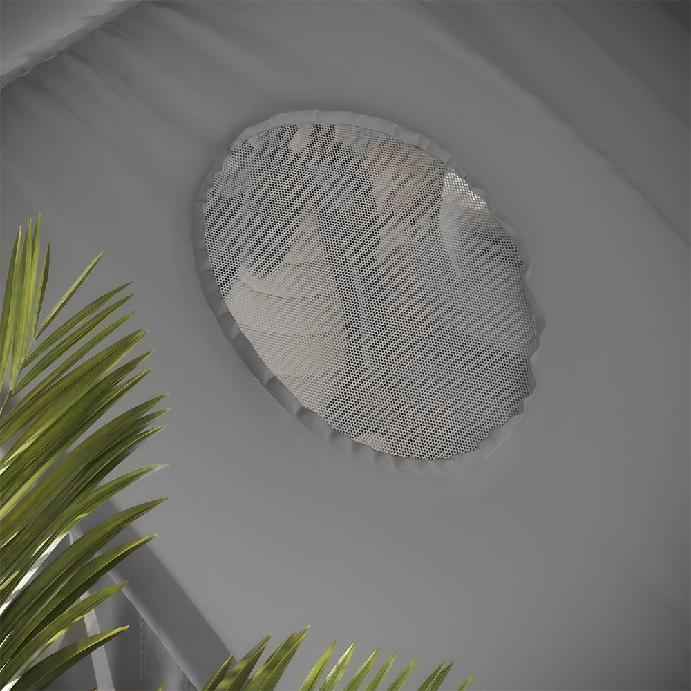 Vitalispa Tenda a tunnel Grigio 100 x 80 cm con finestra e rete