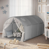 Vitalispa Tenda a tunnel Grigio 100 x 80 cm con finestra e rete