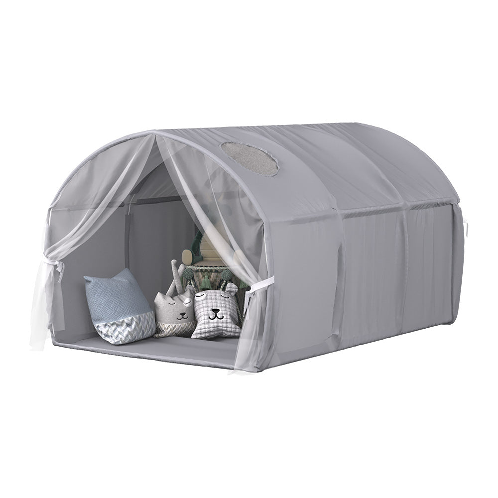Vitalispa Tenda a tunnel Grigio 100 x 80 cm con finestra e rete
