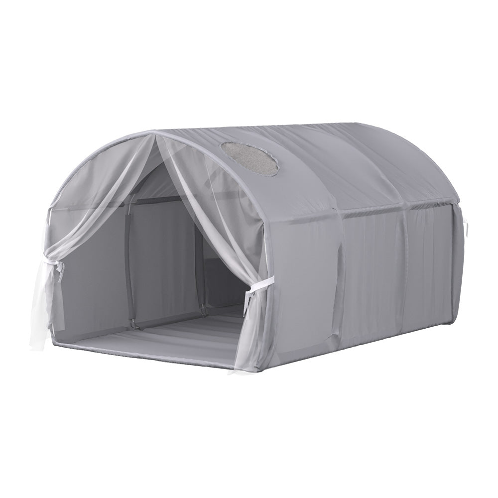 Vitalispa Tenda a tunnel Grigio 100 x 80 cm con finestra e rete