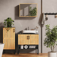 Vicco Set di mobili da bagno Bambù 3 parti