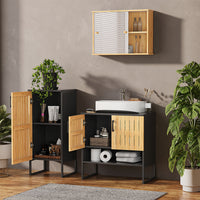 Vicco Set di mobili da bagno Bambù 3 parti