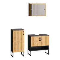 Vicco Set di mobili da bagno Bambù 3 parti